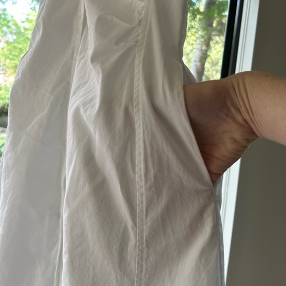 NICHOLAS Tenley Shirt Dress White Corset Cotton Poplin Midi Quiet Luxury Size 6 - Picture 11 of 15